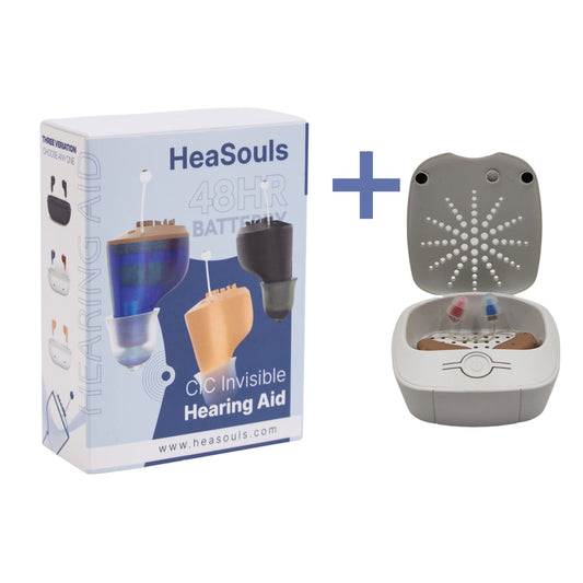 HeaSouls CIC Hearing Aids +  UV Sterilizer