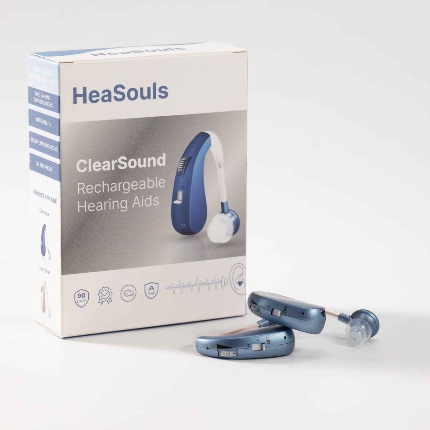 HeaSouls™️ ClearSound Rechargeable Hearing Aids (Pair Of 2)